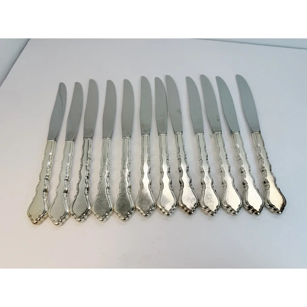 Oneida Community DUET Silverplate Dinner Knives 1980 Lot Of 12